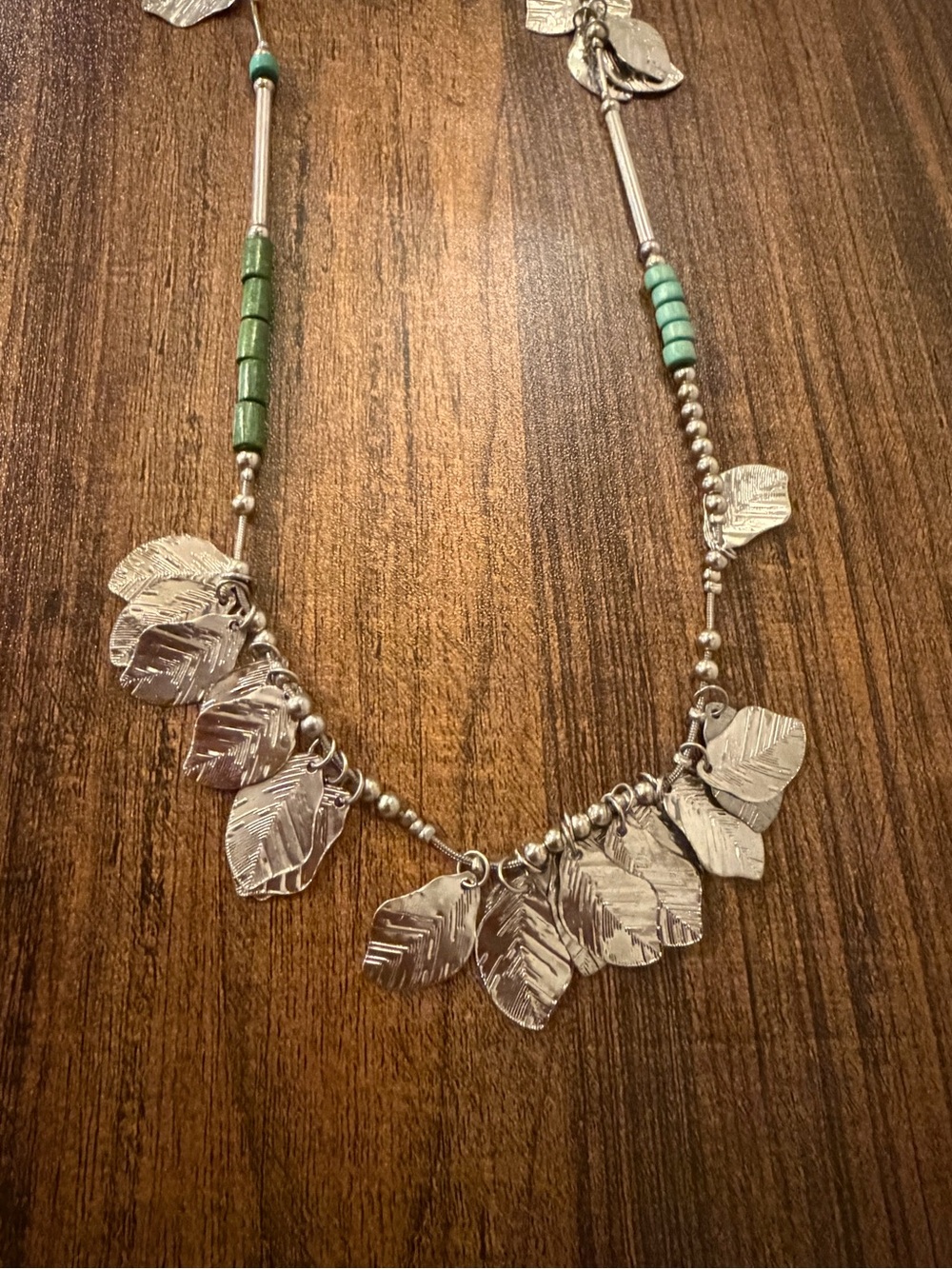 Vintage Laila Rowe Multi-strand Metal Leaves Necklace